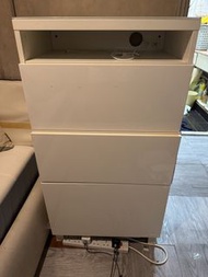 IKEA Besta drawers 白色三層儲物櫃