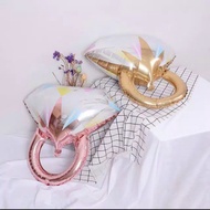 Foil balloon diamond ring i do wedding engagement proposal balloon party decoration ring bridal show