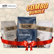 Triple Treat Coffee Bundle: Alor Kopi Segera Pracampur Bundle 3 pack [Set Bundle: Kapucino, Kopi Put