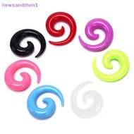 newsandthen1 16Pcs/Set Spiral Taper Flesh Tunnel Ear Stretcher Expander Stretching Plug Snail