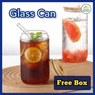 Glass Cup With Lid and Straw Transparent Bubble Tea Cup Juice Glass Beer Can Milk Mocha Cups Breakfa