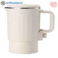 REFINEMENT Mini Kettle, 800ML 304 Stainless Steel Electric Kettle,  Foldable 2-in-1 Heater Kettle