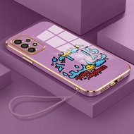 Casing HP For Samsung Galaxy A33 5G A34 5G A35 5G M33 5G M34 5G Case Casing Graffiti Crown Pattern C