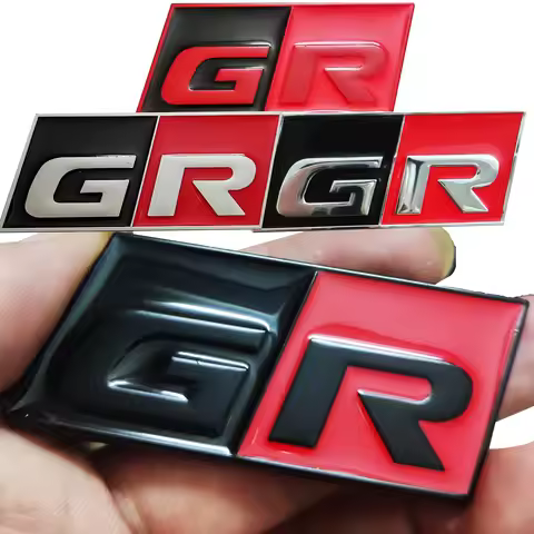 GR metal car sticker badges for Toyota Prado 86 HV Yaris RZ RC RS C-HR Corolla Prius Harrier Camry T