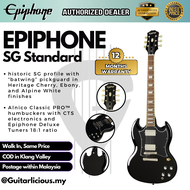 Epiphone SG Standard Double Closed Humbucker Electric Guitar - Ebony (EISSB)