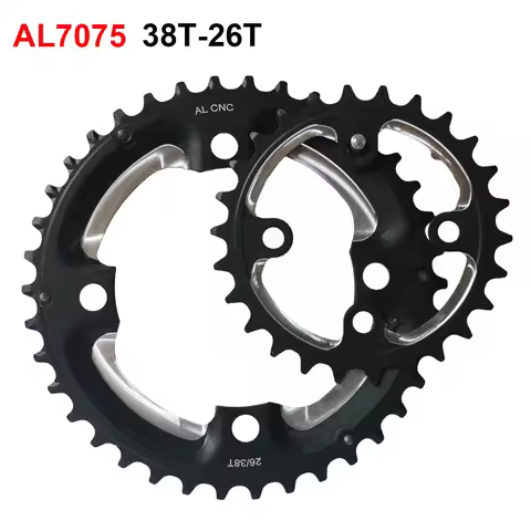 AL7075 26T 38T MTB Chainring 104BCD 64BCD Mountain Bicycle Double Chainwheel 10 Speed Bike Crank Set