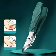Ergonomic Angular Nail Cutter Tilt Anti-spring Guard Cuticle Tweezers for Elderly