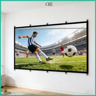 CRE 16 9 D Rings Movie Projection Screen Washable Polyester Material For Indoor And Outdoor Viewing