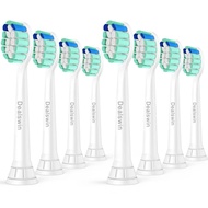 Dealswin Compatible Brush Replacement Brush for Philips Sonicare Electric Toothbrush Diamond Clean 2 Series Brush Head Regular Size 8 Pieces 【SHIPPED FROM JAPAN】