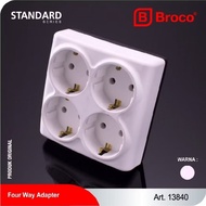Broco 4 in 1 Socket + Plug 13840 Multi Socket 4 Holes Original Extension Plug Socket Extension