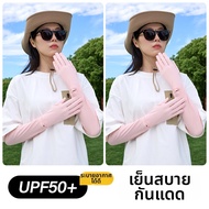 MiiOW | ที่ป้องกัน UV แขนไหมน้ำแข็งและถุงมือกันแดด