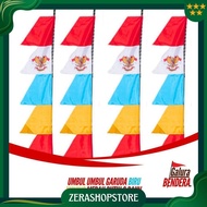 MERAH Garuda Flag Colorful Red and White 8 Leaves August Independence Day Ori