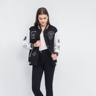 Suke.Co Jacket Vintage Baseball Varsity Embordir Hitam