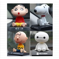 CAR DISPLAY PENDANT CAR DASHBOARD DOLL ROCKING SNOOPY SINCHAN BAYMAX
