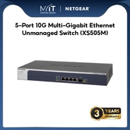 NETGEAR 5-Port 10G Multi-Gigabit Ethernet Unmanaged Switch (XS505M)【3 Years Warranty by NETGEAR】