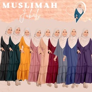 Jubah Plain Free size Labuh Nursing Friendly Jubah viral free size Loose Muslimah Dress