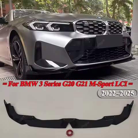 For BMW 3 Series G20 G21 M-Sport 320i 325i 330i 320d M340i LCI 2022-2025 Car Front Bumper Lip Spoile