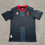 ⚽collect เสื้อฟุตบอลจอร์เจีย 2024 คัพ Kwaratshlia Georgia สีดำทีมเยือน T-shirts Tops
