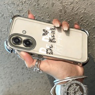 Casing hp For Samsung A07 M07 F07 F70e 5G M17E 5G Case Text leopard motif airbag Kasing silicone Str
