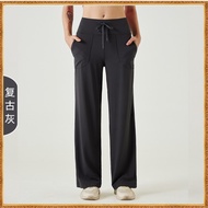 LULU Large Size Sports Wide Leg Pants Women Casual Loose Yoga Pants CK347