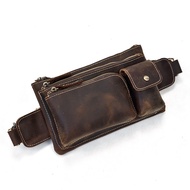New store openingCasual Genuine Leather Waist Pack Fanny Pack Belt Bag Phone Bag Sporty Small Crossb