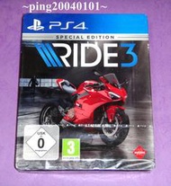 ☆小瓶子玩具坊☆PS4全新未拆封原裝片--極速騎行3《Ride 3》特別版 英文版