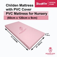 Children Mattress with PVC Cover (Size 60cm x 120cm x 9cm) Tilam PVC Taska, PVC Mattress for Nursery