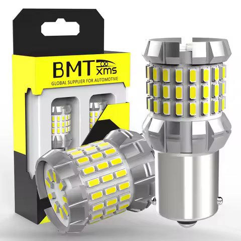 BMTxms 2PCS P21W W16W LED Reverse Lamp DRL Lights For Skoda Superb 1 2 3 3U 3T 3V3 3V5 Fabia Octavia