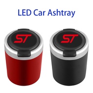 ✻ Car Ashtray With LED Lights Cigarette Smoke Holder Smokeless Ash Tray For Ford Fiesta Focus Mustang Ranger Mondeo Kugo Ecosport