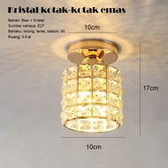 Lampu Kristal Gantung Mewah Ruang Tamu Lampu Plafon Minimalis Crystal Ceiling Lamp Langit-langit