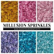 Millusion Geode Crystal Cake Sprinkles Halal Cake Decoration Manik Kek Topping Gula Hiasan Raya Bakery Color Ball