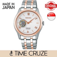 [Time Cruze] Seiko SSA412J Presage Zen Garden Japan Automatic Two Tone Stainless Steel Open Heart Men Watch SSA412J1