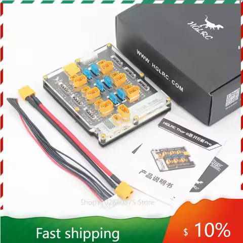 HGLRC Thor Pro 6 Port LIPO Balance Charger Board 40A XT60 XT30 Plug 2-6S LIPO Discharger for IMAX B6