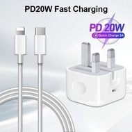 PD 20W charger UK plug 20W USB-C power adapter 5A fast charging USB-C Type-C to iOS 11 12 13 14 for 