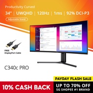 PRISM+ C340c PRO 34" 120Hz Productivity Curve Monitor [3440 x 1440]
