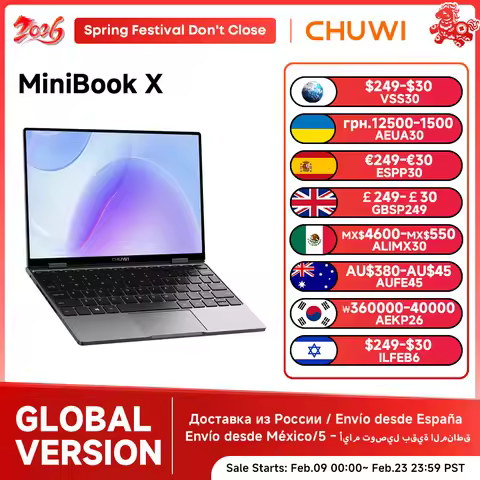 CHUWI MiniBook X Laptop Tablet PC 2 In 1 12GB LPDDR5 512G SSD Intel N100 10.51 Inch FHD IPS Screen 1