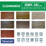 Dryback Luxury Vinyl Tiles | Vinyl Flooring | Vinyl Lantai | Vinyl Floor | Vinyl Tiles - [TERAFLOR Wood Series 2.5MM]