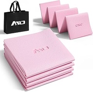 AYO Yoga Mat, Foldable, 0.2 inch (6 mm) Thick, Training Mat, Wide, Lightweight, Popular, Convenient 