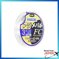 DUEL HARDCORE Fluorocarbon Line, Natural Clear, 3Lbs/2Lbs/2.5Lbs/4Lbs for AJI・MEBARU FC 150m H3450/H
