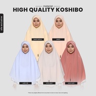 (PEACH/BROWN/YELLOW/BLACK) Tudung Labuh Naurah Koshibo Bulat Jilbab Sekolah Agama Asrama Bidang 50, 