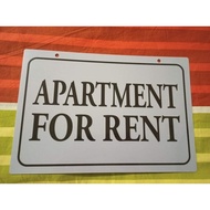 apartment for rent Made: PVC Plastic (like ATM and ID) 7.8x11 inches