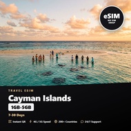 Cayman Islands Travel eSIM 1GB-5GB 7-30 Days Prepaid Internet Plan