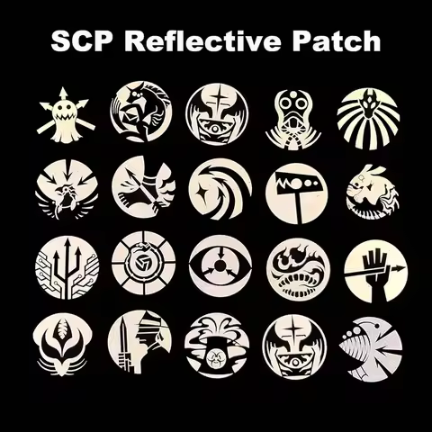 SCP Foundation Emblem Military Tactical Stickers IR Reflective Patches Hook and Loop,Mobile Task For