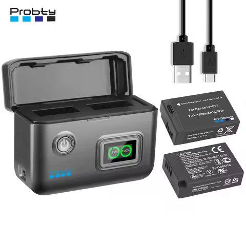 LP-E17 Battery 1800mAh USB-C Fast Charging R50 Battery for Canon EOS R100 R50 R10 R8 RP, Rebel T8i T