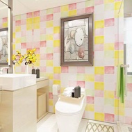 สติกเกอร์ Self Adhesive Wallpaper ติดผนังหนาสีสันสดใสรูปลอก Ubin Dapur กันน้ำมันสำหรับห้องน้ำ