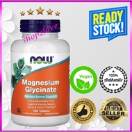 Now Foods Magnesium Glycinate 180 Tablets - Nervous System Support