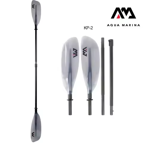 AQUA MARINA fiberglass paddle KP-2 inflatable kayak double blade transparent blade extendable 230-24