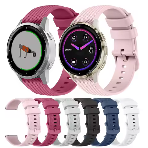 18mm Silicone Strap For Garmin Vivoactive 4S/Vivomove 3S Bracelet For Garmin Venu 3S 2S/Active S/For