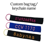 CUSTOM NAME BAG TAG EMBOIDERY NAME