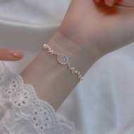 18k gold pawnable saudi gold original Hetian jade opal chalcedony branch bracelet tauco bracelet 4ro